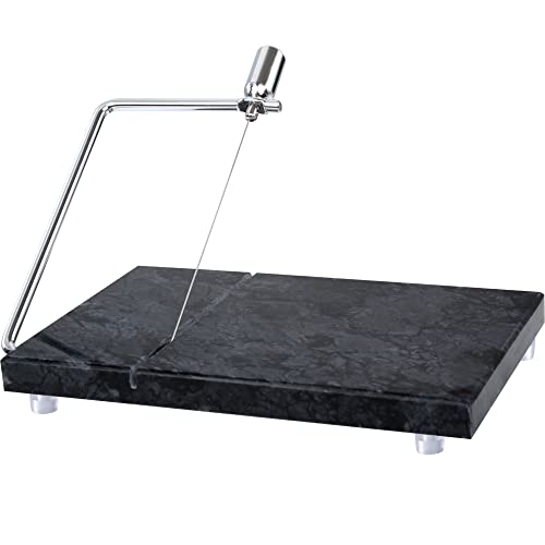 Cheese Slicer,Marble Cheese Slicer Board For Cut Block Cheeses,Cheese Cutter Heavy Duty 5" X 8",Butter(Black) #TOP15
