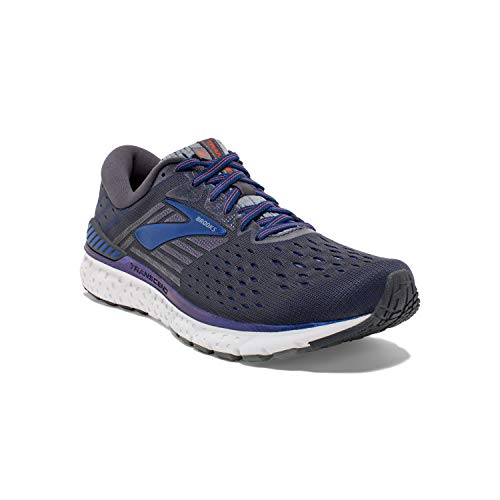 Brooks Brooks Mens Transcend 6 Running Shoe - Ebony/Blue/Mandarin - D - 11.0