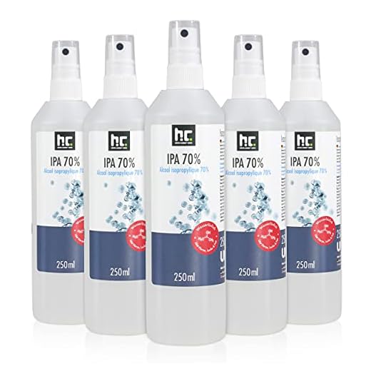 6 x 250 ml alcool isopropylique 70% - FRAIS DE PORT OFFERT - en flacon vaporisateur