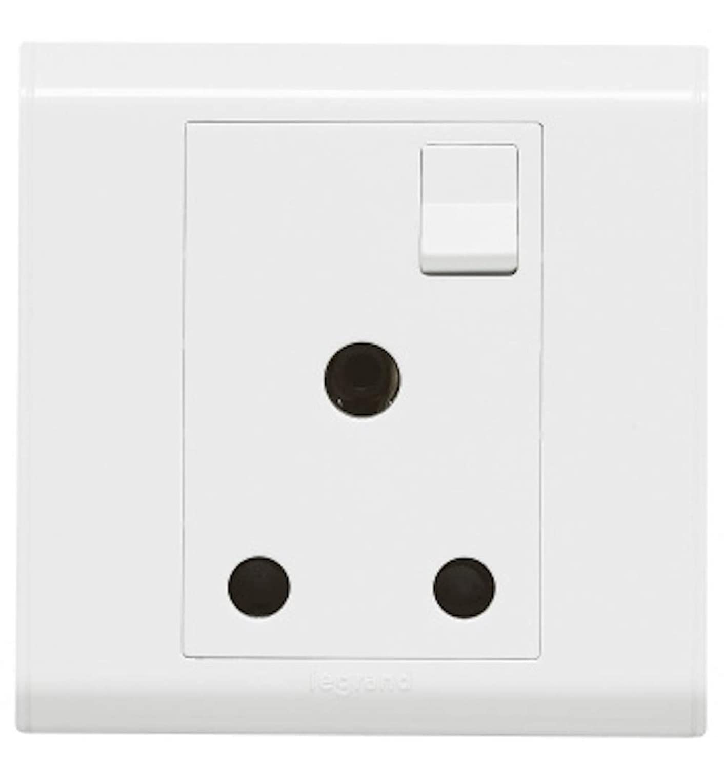 Legrand Belanko White 15A Switch Socket, UK Standard Single Pole, 1 Gang -617051