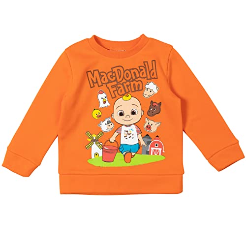 Cocomelon Jj Toddler Boys Fleece Pullover Sweatshirt & Pants Orange 3T #TOP1