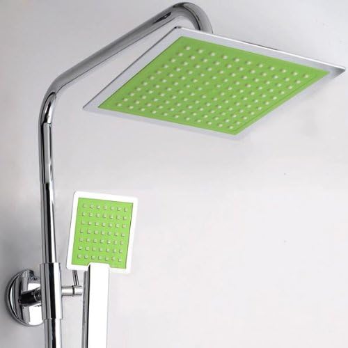 Ultra Thin Pressurized Square 8 Inch Bath Rainfall Shower Head : Amazon ...