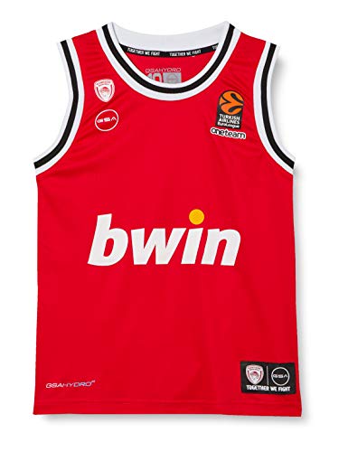 Gepaworld SA Olympiacos Officieel wedstrijdtricot Unisex kinderen, rood, 8