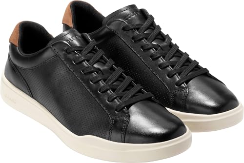 Cole Haan Mens Grand Crosscourt Modern Perf LTT Sneaker, Black/British Tan/Ivory, 8-M US by Cole Haan - Image 3