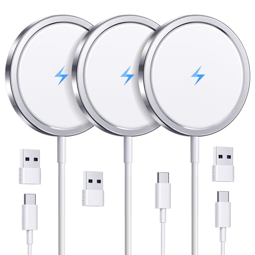 RYND 2025 Latest Magnetic Wireless Charger for iPhone: Mag Safe Charger Fast Charging Pad Compatible with iPhone 17 16 15 14 13 12 Pro Max Plus & Airpods 2 3 4Pro(3 Pack)