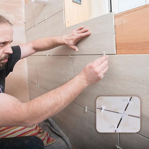 SYEYCW 500 Stück Weiß Fliesenkreuze, 3mm Kunststoff Fugenkreuze, Fliesen Abstandshalter, Fugenkreuz für Genaue Positionierung, Abstandhalter Fliesenfugen, Fliesenverlegehilfe, für Wand, Bodenfliesen