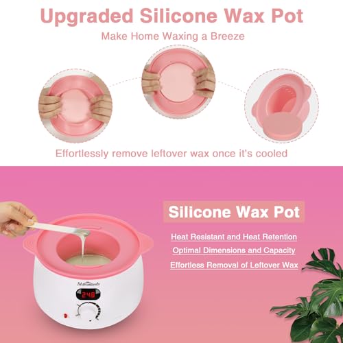 Kit de depilação para mulheres e homens, máquina de depilação digital com 4 pacotes de contas de cer