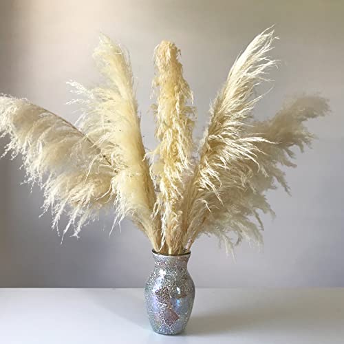 Eastern Rock 8-Inch Vases For Pampas Grass Traditional Handmade Multi-Color Art Vases Tempered Glass Vase, Mosaic Vase, For Dining Table Home Decoration(White Bright) #TOP5