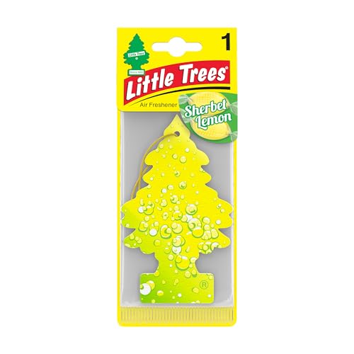 Image of Little Trees Air Freshener Tree MTR0073 Sherbet Lemon Fragrance for Car Home Boat Caravan - Single Pack