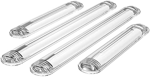 xuenair Clear Furniture Bumpers, Silicone Rubber Wall Protector from Chair Back, Adhesive Shower Door Bumpers for Cabinet Door Car Door Drawer Toilet Lid (2long2short,4)