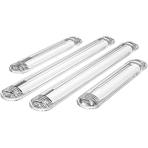 xuenair Clear Furniture Bumpers, Silicone Rubber Wall Protector from Chair Back, Adhesive Shower Door Bumpers for Cabinet Door Car Door Drawer Toilet Lid (2long2short,4) Cover