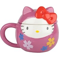 Konix Hello Kitty Taza 3D de cerámica - 320 ml - Diseño Daruma -