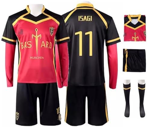 bi bi hou Anime Blue Lock Cosplay Isagi Yoichi Jersey Set Camiset...