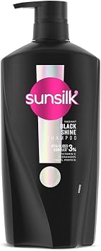 Sunsilk Stunning Black Shine Shampoo, With Amla Pearl Extract, Makes Hair looking Fuller, Moisturized and Shiny, 650 ml