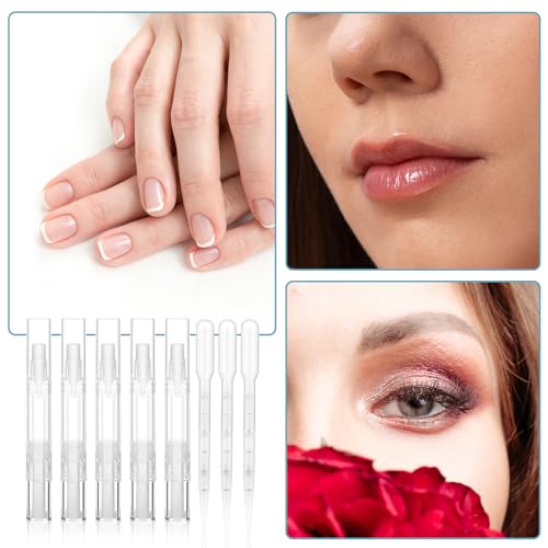 5Pcs 5ml Empty Nail Oil Pens Refillable Cuticle Oil Pens Transparent Twist Pen for Cuticle Oil Applicator, Lip Gloss Dispenser with Brush Tip, Eyelash Growth Liquid Tube, Cosmetic Lip Gloss Container - Image 5