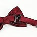 Alizeal Mens Solid Mini Squares Formal Banded Bow Ties (Maroon)