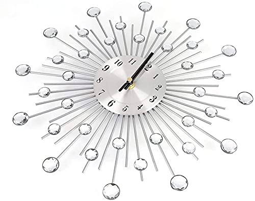 Horloge Murale 3D en Fer Horloge de Personnalité Métal Salon Chambre