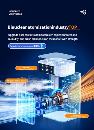 Aire Acondicionado Portatil mini 3 en 1 | Climatizador evaporativo silencioso con Depósito de Agua | Enfriador de Aire portatil y Recargable USB 900 ML | Ideal para Oficina, terraza o Camping - imagen 6