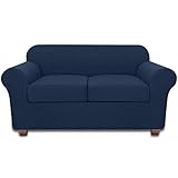 Sofa Couch Covers for 2 Cushion Couch, NORTHERN BROTHERS 3 Piece Stretch Loveseat Covers Slipcovers,...