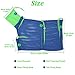 Catcan Breathable Mesh Shower Bag - Anti Scratch Adjustable Grooming for Nail Trimming, Bathing - Polyester Soft Cat Washing (Blue-Green)