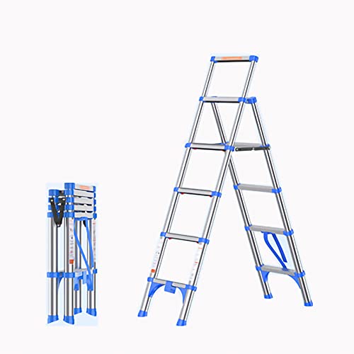 Extension télescopique télescopique portable - Col Échelle télescopique Échelle télescopique en aluminium A-cadre 3 + 4 Étape Échelle Portable Échelle pliante polyvalente Portable Heavy Duty Heavy Dut