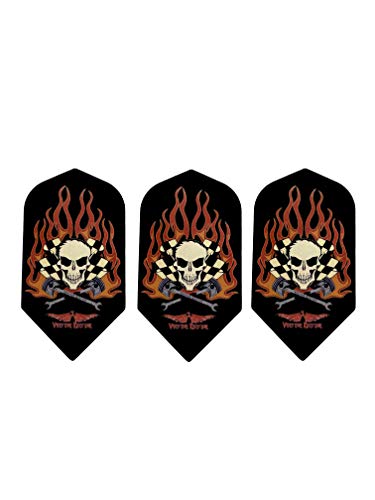 Ao 5 Sets Of 3 Vulture Kulture Assorted Slim Dart Flights Cool Designs Durable (15 Flights Total) #TOP2