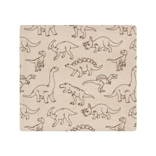 Image of Hudson Baby Unisex Baby Cotton Poly Flannel Receiving Blankets Bundle, Dinosaur Adventures, One Size