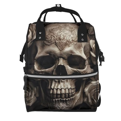 Sac à dos à langer grande capacité en cuir pour femme moderne au style décontracté