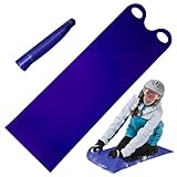 Snow Sled for Kids and Adults Lightweight Roll-Up Sled High Speed Portable Snow Toys for Outdoor Winter 54x17 inch Sporting_Goods..