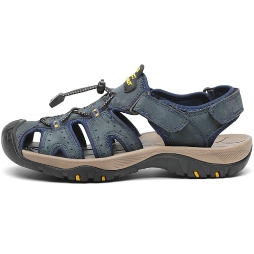 Miniatura 3 de Flarut Sandalias Deportivas Hombres Verano Exterior Senderismo Zapatos Trekking Casual Zapatos De Montaña Cuero Sandalias De Playa