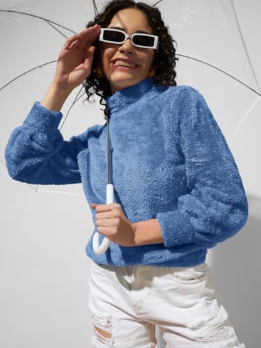 Image of THE DRY STATE Women's Fur Pull Over With High Neck