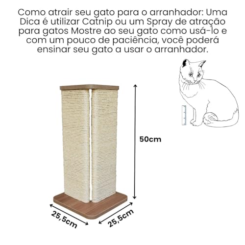 Arranhador Gato Canto de Sofá Sisal - Marrom