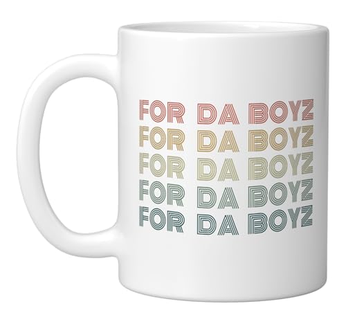Retro For Da boyz cool funny meme joke Ceramic Mug, White