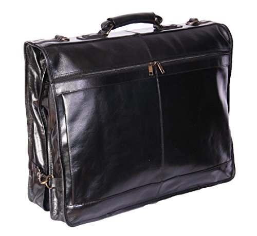 A1 FASHION GOODS Echte Luxus Leder Anzug Kleidersäcke A112 Schwarz Travel Cabin Bag A1 FASHION GOODS Echte Luxus Leder Anzug Kleidersäcke A112 Schwarz Travel Cabin Bag