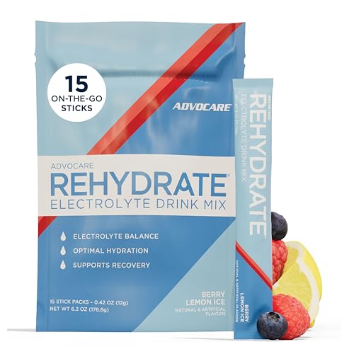 AdvoCare Rehydrate Berry Lemon Ice 15 Sticks