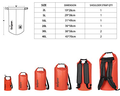Image of Unigear Floating Waterproof Dry Bag for Kayaking, 2L /5L /10L /20L /30L /40L