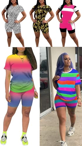 Image of TOPONSKY Womens 2 Piece Sports Outfit Tracksuit Shirt Shorts Jogger Bodycon Sets