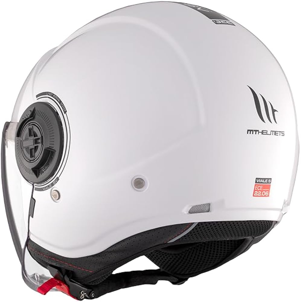 Casco Moto Jet MT Viale SV S – Visor Solar Retráctil, Homologado ECE 22.06, Interior Lavable – Urbano Y Ligero