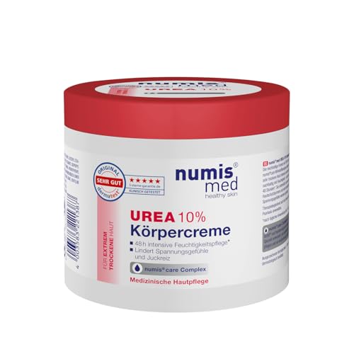 numis med Urea Crema 10% 400 ml – Crema corporal para piel muy seca – Fabricado en Alemania – Crema hidratante para la piel 10% sin siliconas, parabenos y sin microplásticos – Crema para piel seca