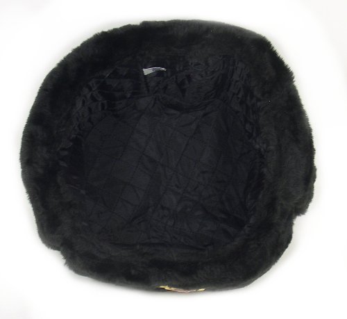 Russian Hat Ushanka Military Cossack W/Imperial Eagle Black Size M (58) #TOP3