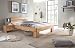 Produktbild WOODLIVE DESIGN BY NATURE Massivholz-Bett Nano 180 x 200 cm aus Kernbuche, Doppelbett, als Ehebett verwendbar, inkl. Rückenlehne, 1 Bett á 180 x 200 cm