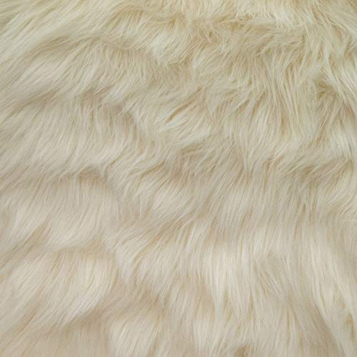 Fabric Empire Ivory Faux Fur 10x10