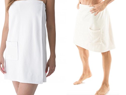 Saunakilt aus Microfaser mit Klettverschluss in 80x150cm | Unisex für Herren und Damen als Saunatuch | schnell trocknend | Alternative für Saunahandtuch