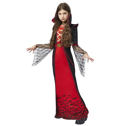 Spooktacular Creations Royal Vampire Costume for Girls, Deluxe Set Halloween Gothic Victorian Vampiress Queen Costume4