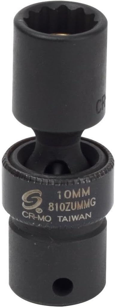 SUNEX TOOLS 810zuMMG 1/4-Inch Drive 10-Mm 12-Point Magnetic Universal Impact Socket