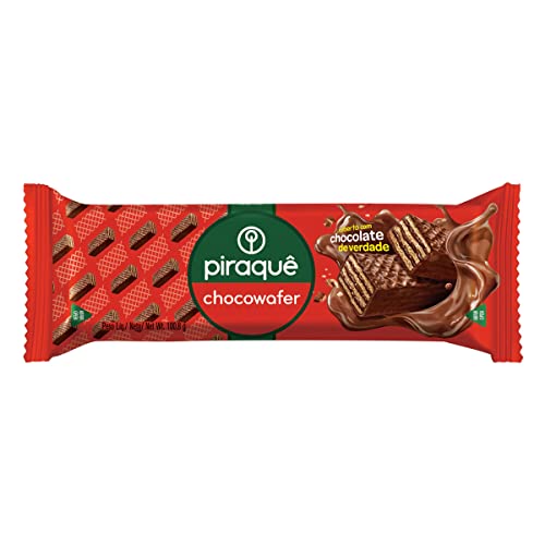 Wafer Recheio e Cobertura Chocolate Piraquê Chocowafer Pacote 100,8g