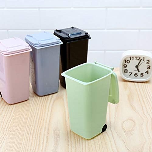 TOYMYTOY Office Trash Can, Desktop Mini Trash Bin, Garbage Bin Set Pencil Cup Holder with Lips & Wheels(4PCS)