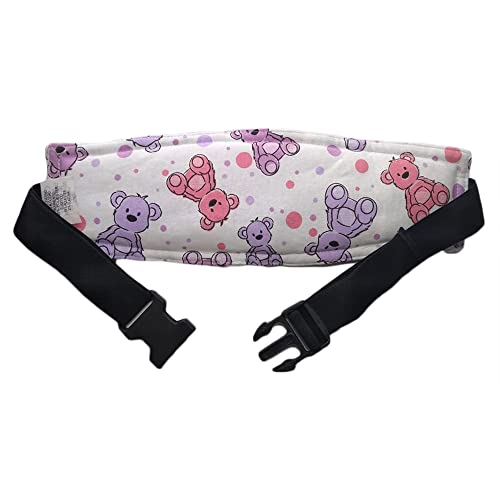 Faixa soneca apoio de cabeça para o bebê usar na cadeirinha do carro (Unico, Estampa ursinhos)