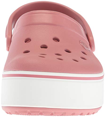 Sandália, Crocs, Crocband Platform Clog, Blossom/White, 37, Adulto Unissex