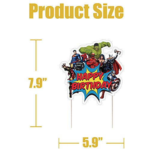 1 Superhero Cake Topper Birthday Cupcake Toppers Decorations Party Supplies For Fans Of Super Hero #TOP1